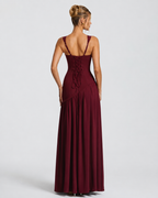 Kirsty – Corset Maxi Dress with Scarf