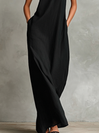 Tiffany - Minimalist Maxi Dress with Pockets