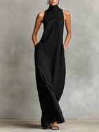Tiffany - Minimalist Maxi Dress with Pockets