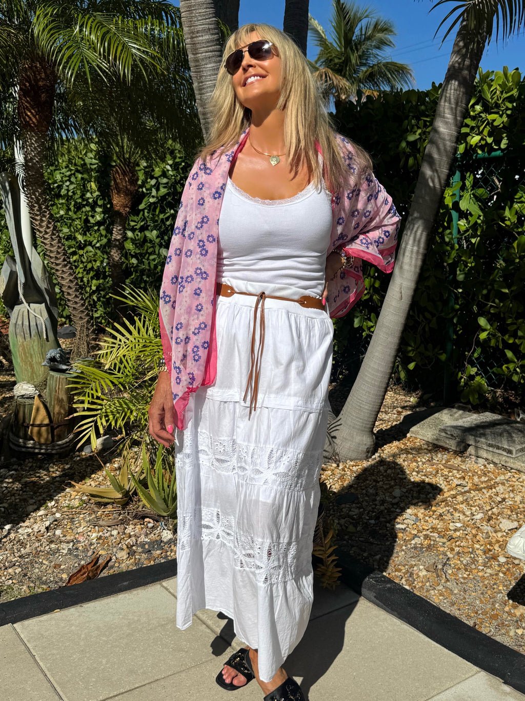 Sisterhood Fave Italian Boho Skirt With Belt | SK222