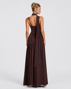 Kirsty – Corset Maxi Dress with Scarf