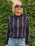 Contrast Cable Knit Sweater | SW262