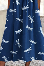 Isolyn – Dragonfly Print Midi Dress