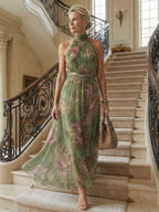 Laelia - Elegant Floral Halter Dress