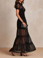 Jilian – Bohemian Lace Maxi Dress
