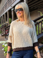 Italian Chunky Knit Contrast Sweater | SW265