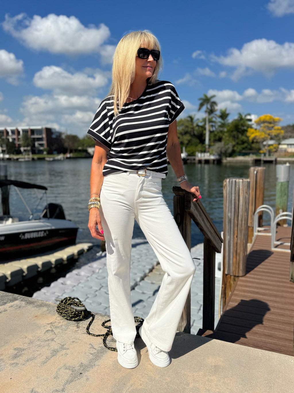 Frank Lyman Classic White Denim | JN216