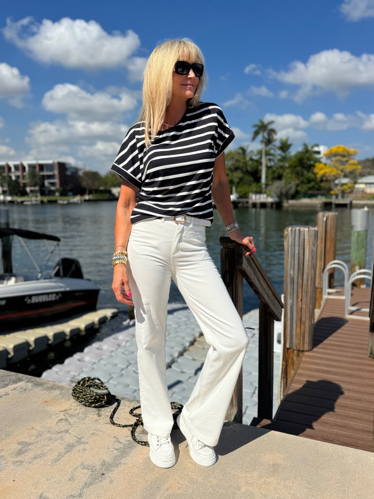 Frank Lyman Classic White Denim | JN216