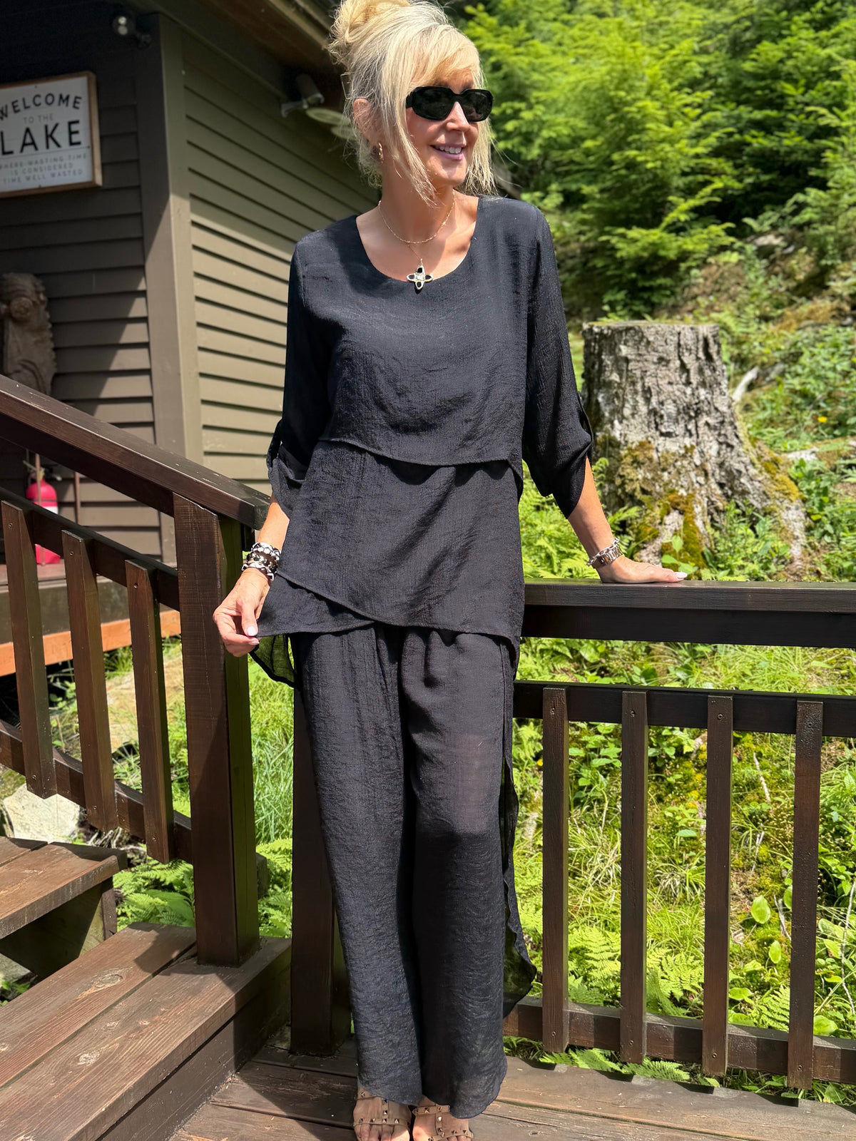 Breezy & Beautiful Layered Flow Pants | PA281