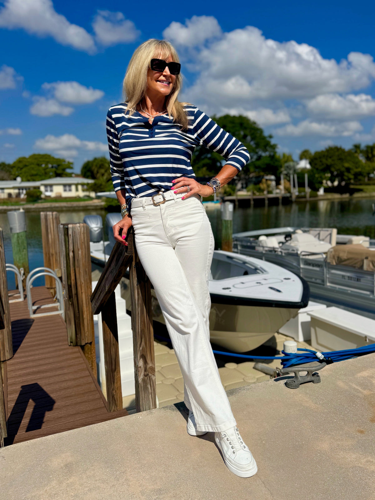Frank Lyman Classic White Denim | JN216