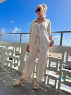 100% Linen Italian Casual Pant | PA258
