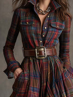Ashlyn - Belted Shirt Dress for Timeless Elegance