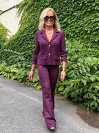 Pull-On Faux Suede Flared Pants | R292