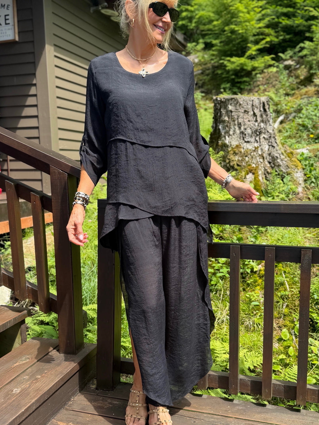 Breezy & Beautiful Layered Flow Pants | PA281