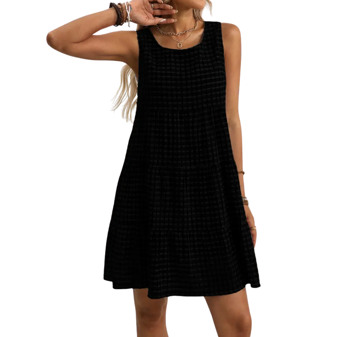 Tyla - Breezy Plaid Sleeveless Dress