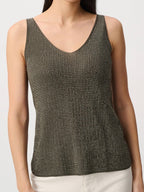 Metallic Cami With Rhinestone Detail | R293