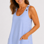 Florence – Relaxed Striped Pinafore Dress