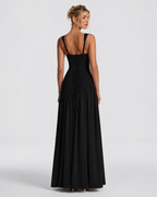 Kirsty – Corset Maxi Dress with Scarf