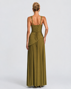 Kirsty – Corset Maxi Dress with Scarf