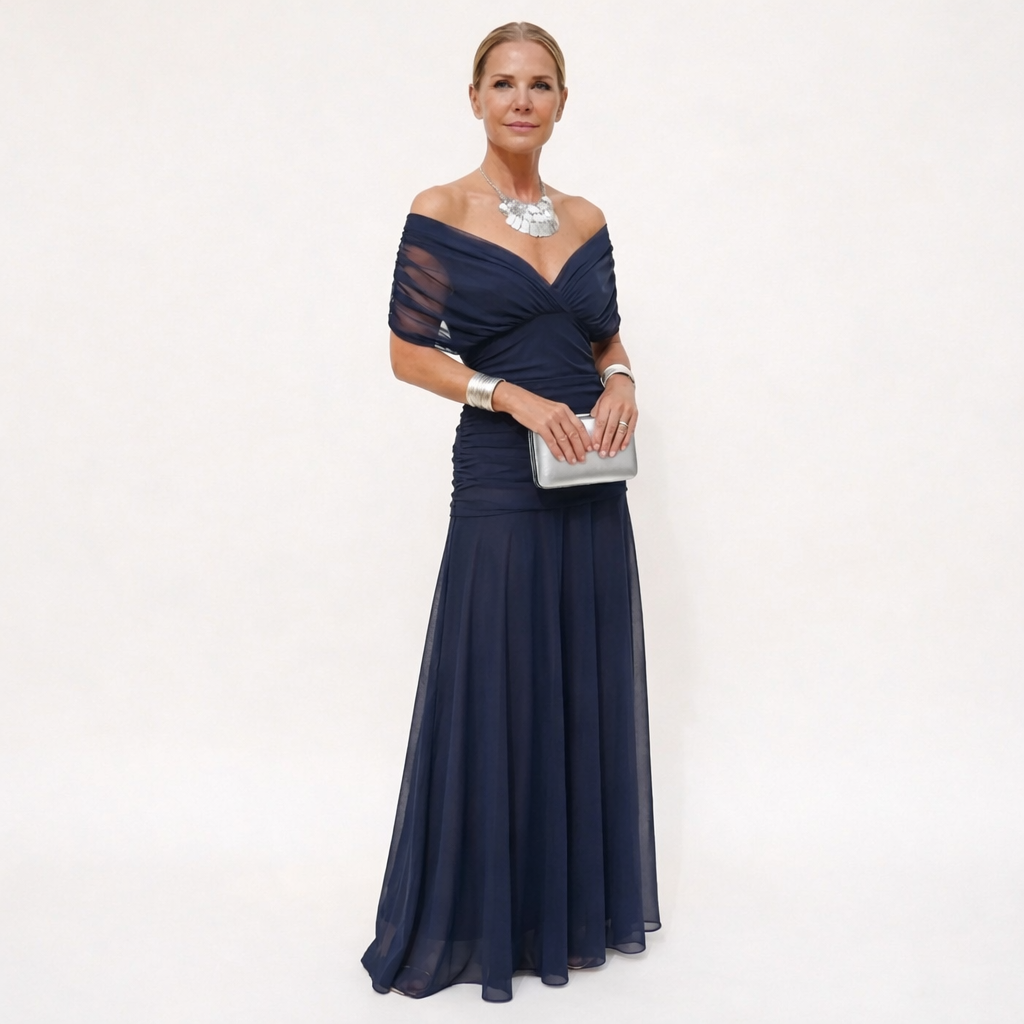 Drusilla - Long Floral V-neck Dress