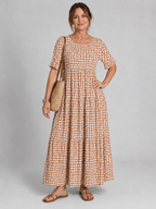 Loren – Short-Sleeve Midi Dress
