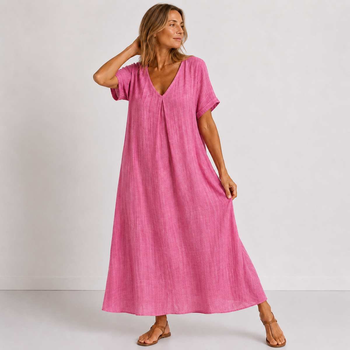Toni - Flowing V-Neck Maxi Dress