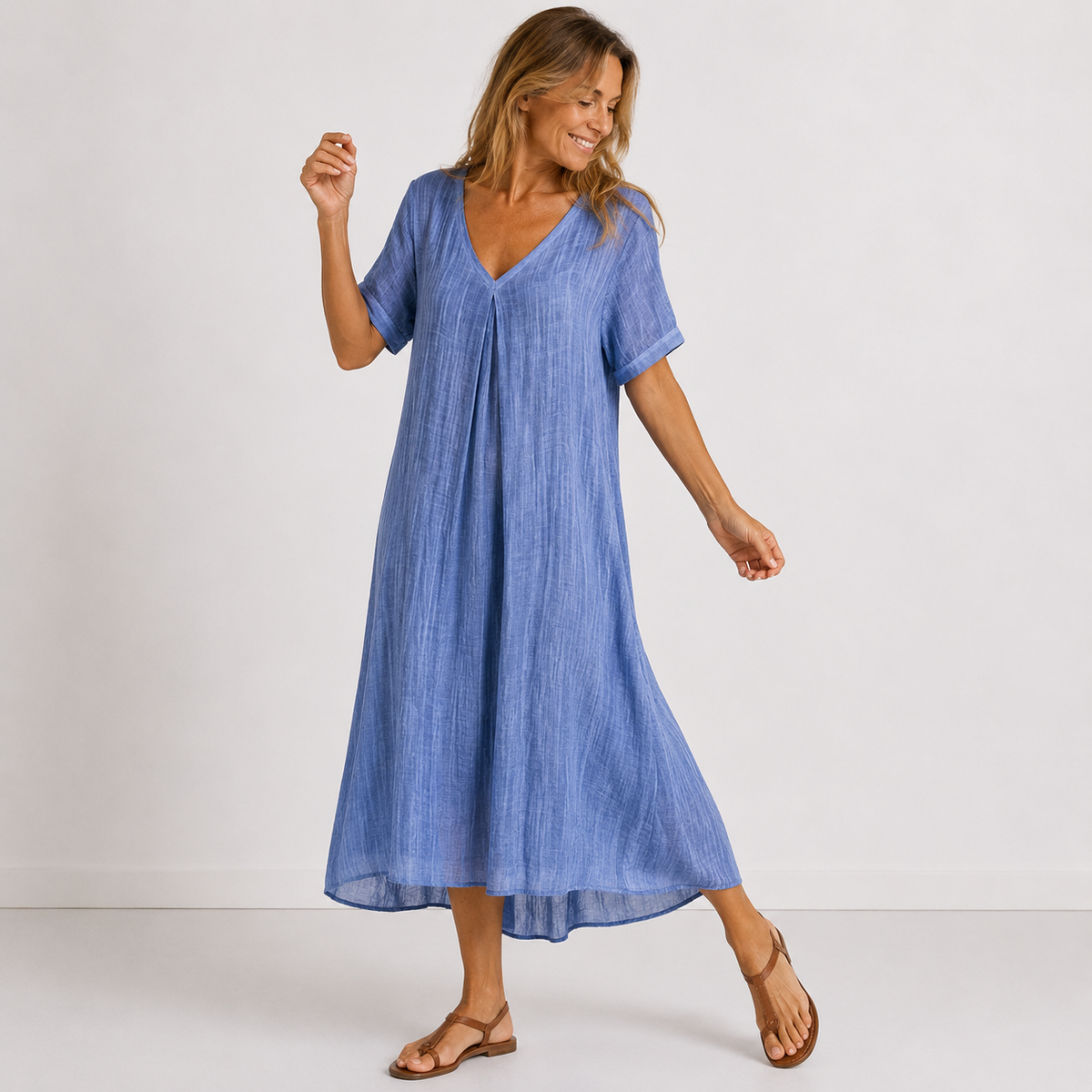Toni - Flowing V-Neck Maxi Dress