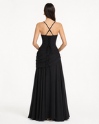 Kira – Ruched Square Neck Maxi Dress