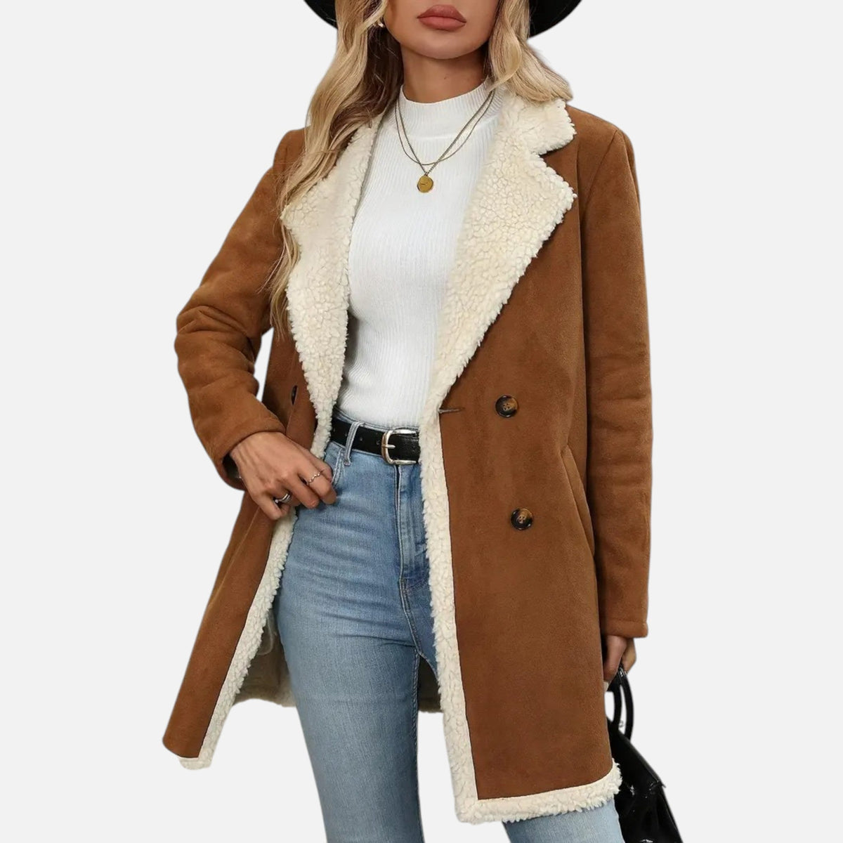 Emma | Women's Trench Coat With Pockets And Long Sleeve | Classic