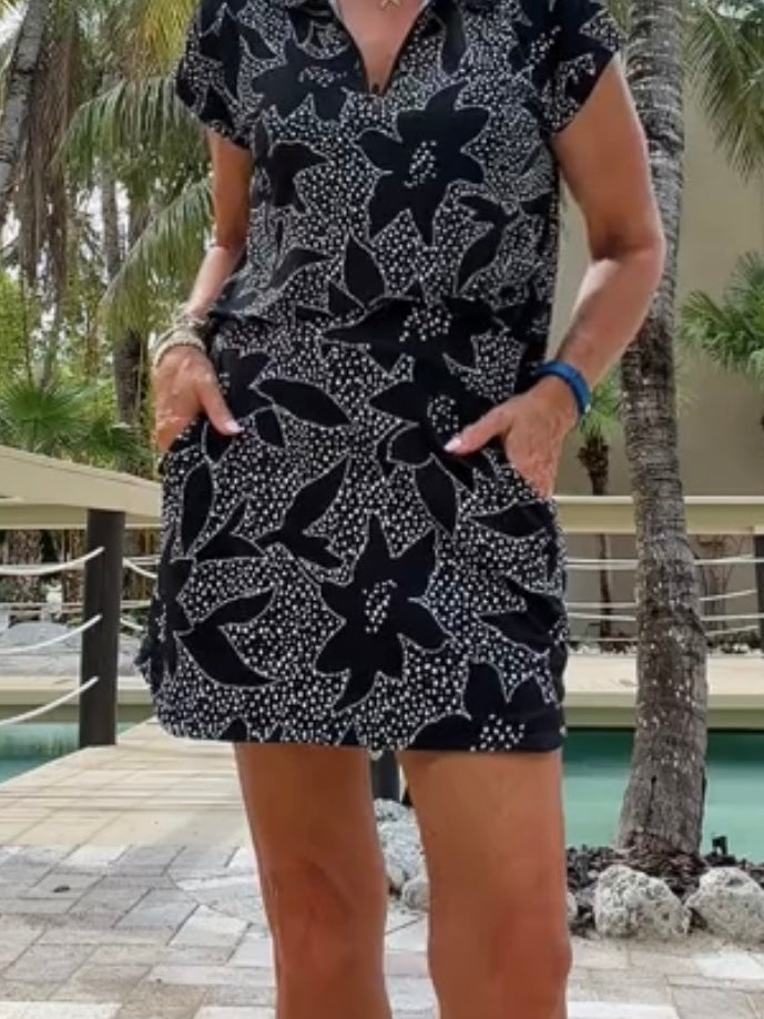 Pull-On Skort With Rounded Hem | SK221