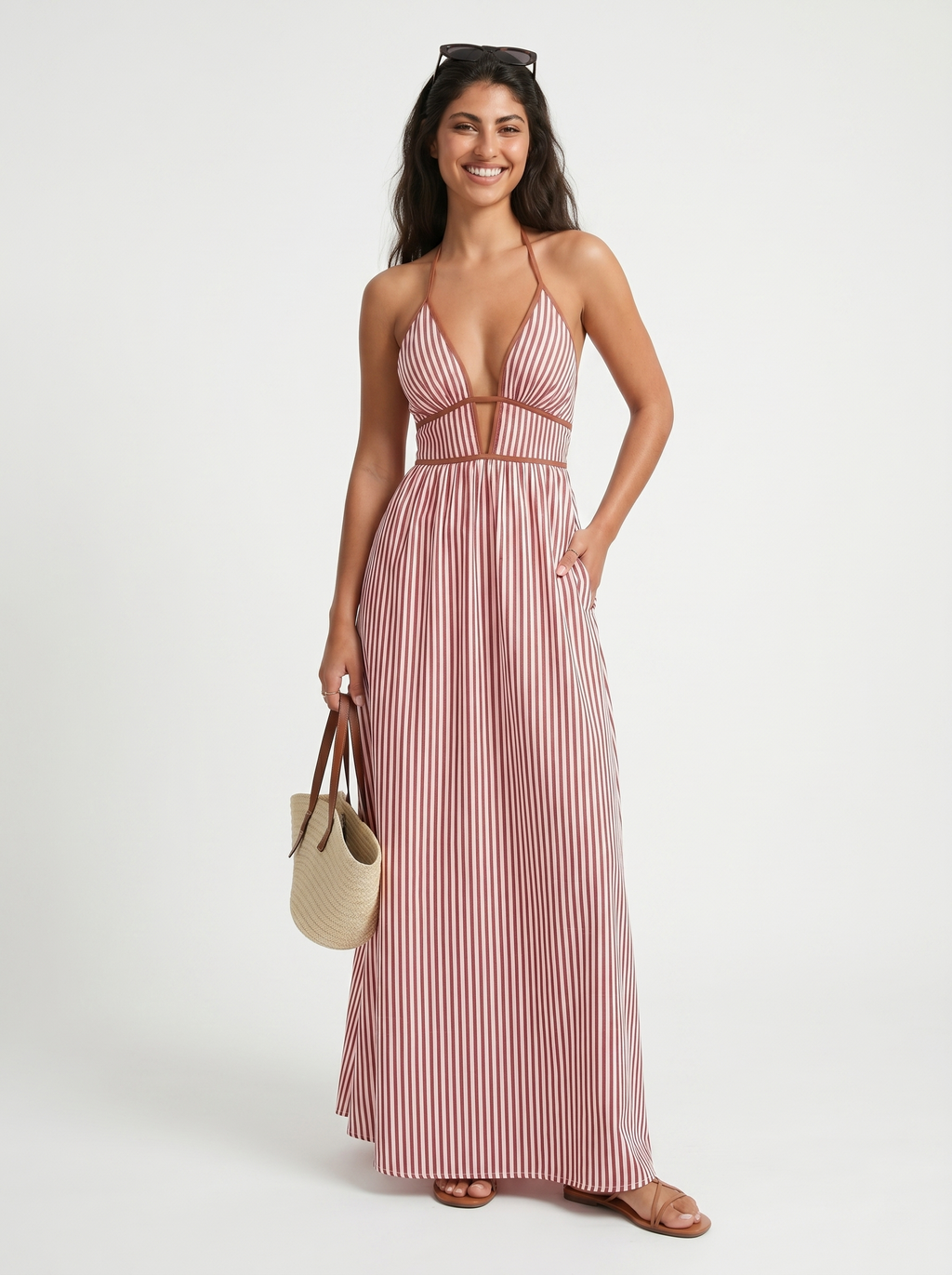 Kayleigh – Flowing Halterneck Summer Dress