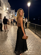Nicole – Tiered Halterneck Maxi Dress