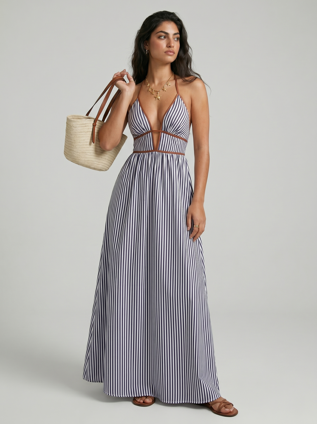 Kayleigh – Flowing Halterneck Summer Dress