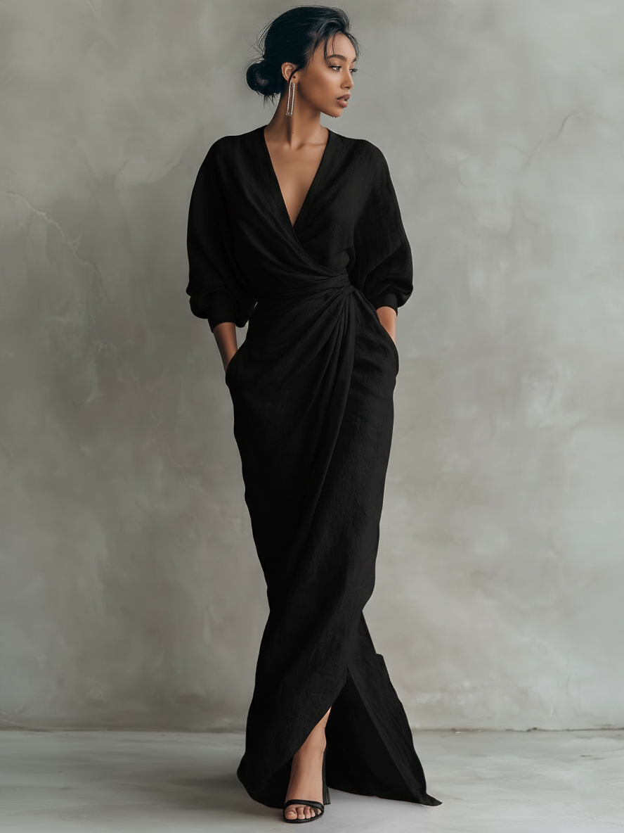 Fiora – Linen Blend Maxi Dress