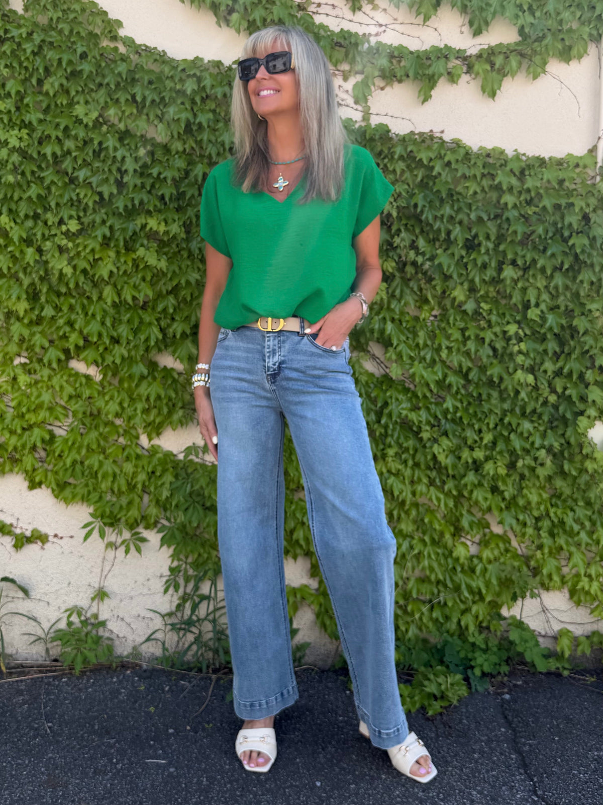 Flattering High Rise Wide Leg Jean | JN219