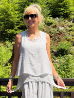 Sleeveless Asymmetrical Top | T348