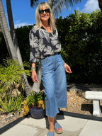 Trendy Pleated Crop Wide Leg Jean | JN214