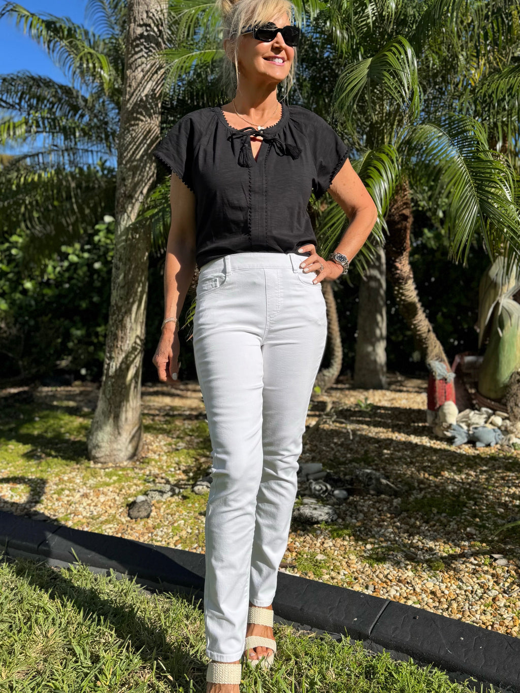 Classic Tummy Flatten Pull-On Straight Leg Denim | JN212