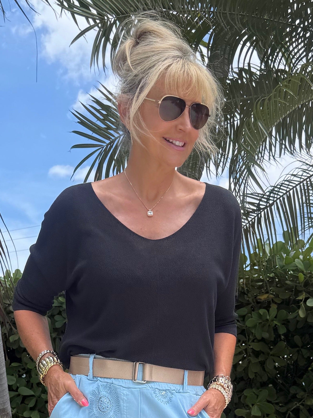 Positano Italian Knit Top | T336