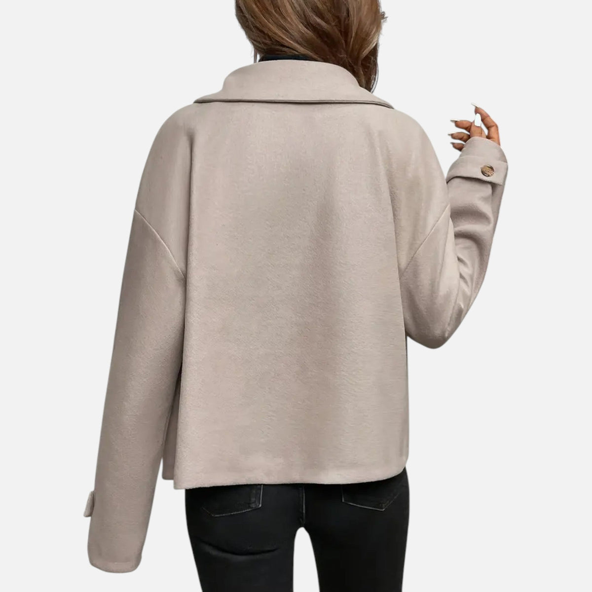Olivia | Women's Button-Front Coat With Long Sleeve | Chic
