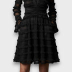 Tallulah – Midi Dress with Sheer Fringe