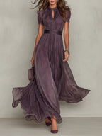 Effy – Violet Chiffon Maxi Dress