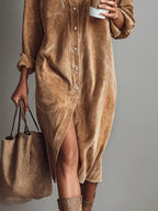 Scarlett – Soft corduroy dress with timeless charm