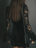Eliza – Velvet and Lace Mini Dress