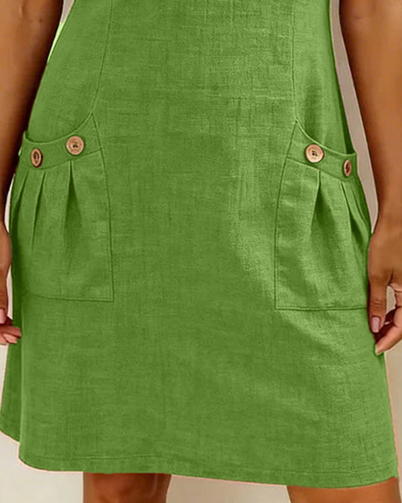 Marlow - Cotton Dress with Zip Pocket