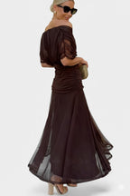 Drusilla - Long Floral V-neck Dress