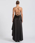 Isabeau - Elegant Draped Satin Muse Gown