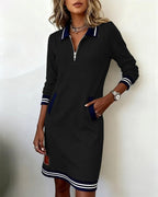 Esme – Long Sleeve Cotton Dress for Everyday Elegance