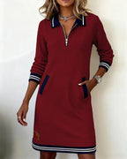 Esme – Long Sleeve Cotton Dress for Everyday Elegance
