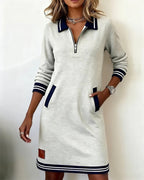 Esme – Long Sleeve Cotton Dress for Everyday Elegance